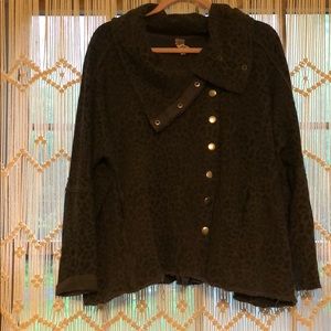 Snap front sweatshirt